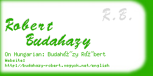 robert budahazy business card